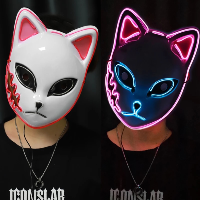 Luminous Line LED Cat Face Mask