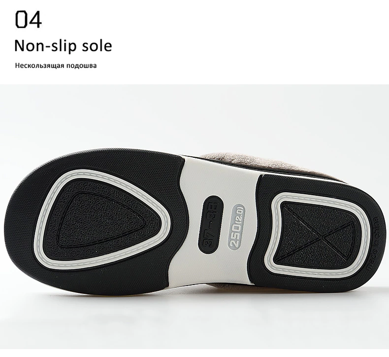 Hibaes PU Leather Cotton Women Slippers