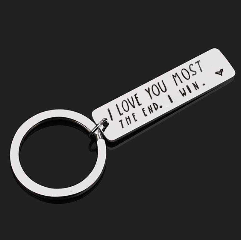 I LOVE YOU MORE THE END I Win Key Chains