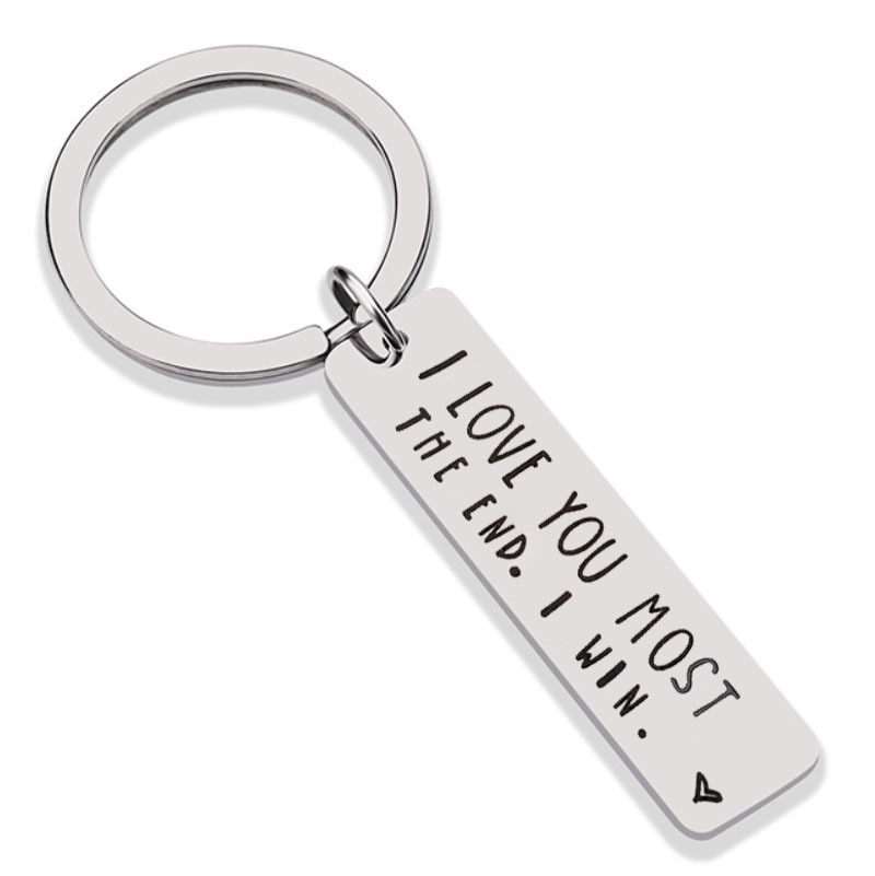 I LOVE YOU MORE THE END I Win Key Chains