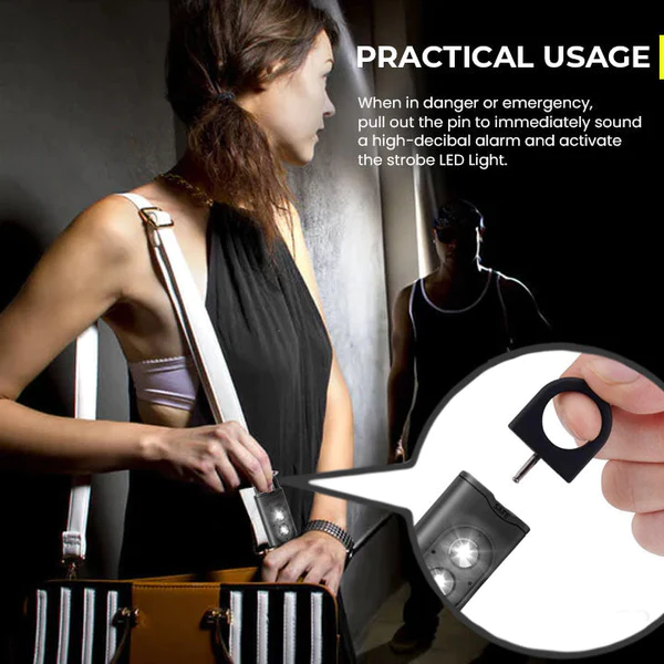 Ceoerty 130DB Self-defense Alarm with Double LED Flashlight