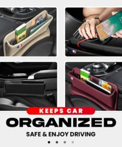 Leather Car Seat Slot Storage Box
