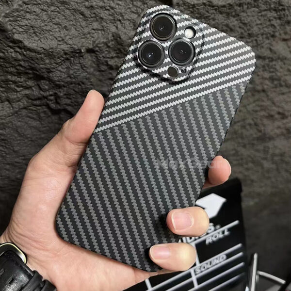 Carbon Fiber Texture Magnetic Wireless Charging iPhone Case