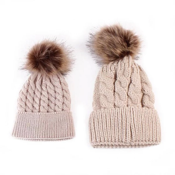 Mommy & Me Matching Faux Fur Beanies