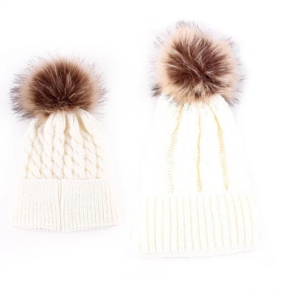 Mommy & Me Matching Faux Fur Beanies