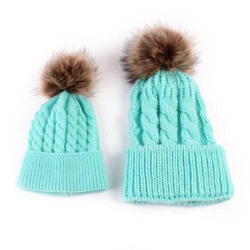 Mommy & Me Matching Faux Fur Beanies