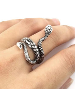 Metallic Adjustable Snake Ring