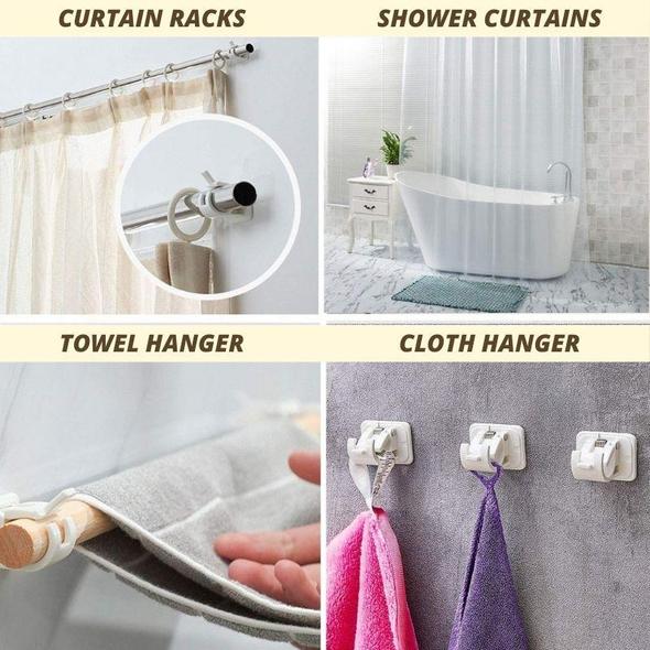 Nail-free Adjustable Rod Bracket Holders