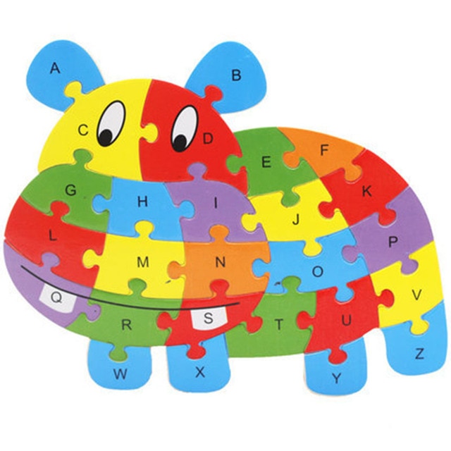 Baby Wooden Alphabet Animal Puzzle