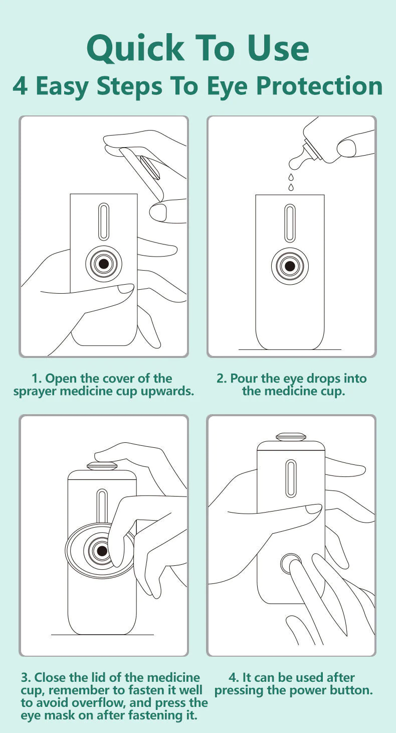 AAFQ Natural Plus Herbal Eye Drops with Nano Ultrasonic Spray Eye Moisturizer- Made in USA