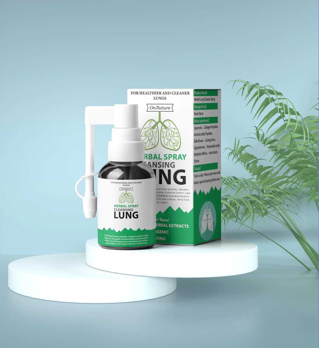 OnNatureŽ Organic Herbs Lung Cleansing&Throat Relief Mouth Spray