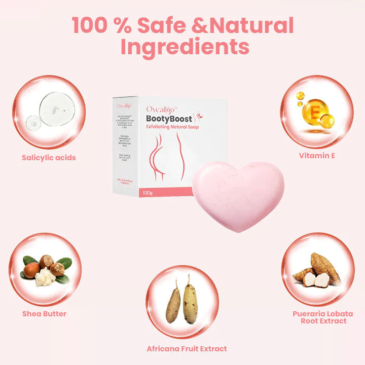 Oveallgo BootyBoost AntiAcne Exfoliating Natural Soap