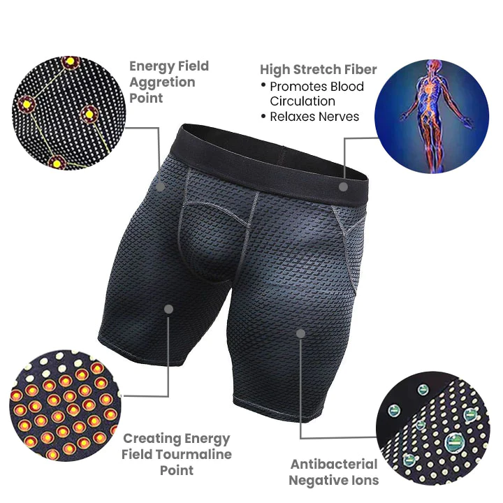 Oveallgo IONIC Energy Field Therapy Compression Shorts for Men