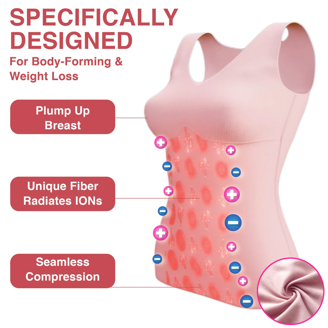 FiberSlim Hourglass Sculpting Self Heating Suptruck Vest