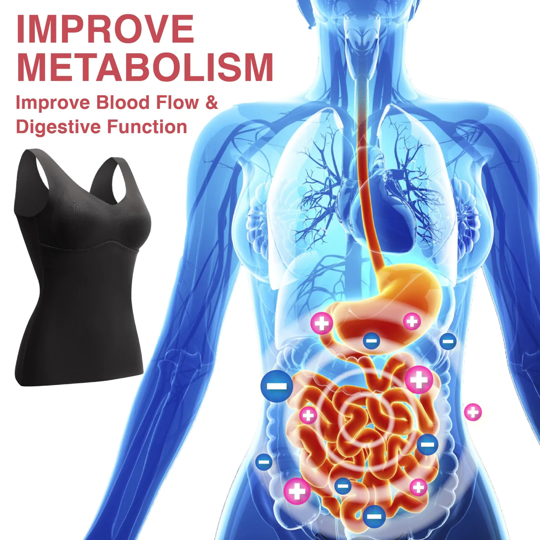 FiberSlim Hourglass Sculpting Self Heating Suptruck Vest