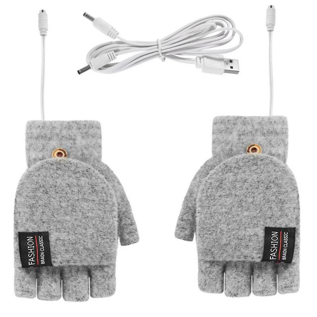 USB Powered Fingerless Heated Gloves