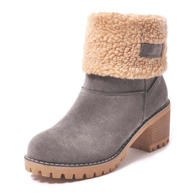 Women's Block Heel Snow Boots