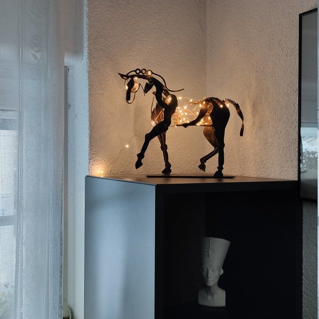 Handmade Metal Horse Sculpture