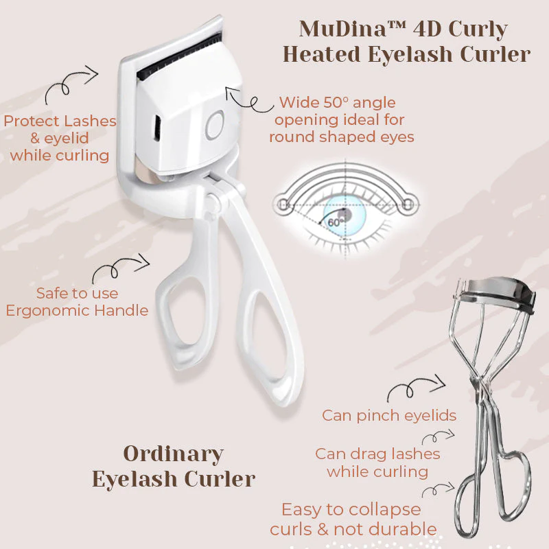 MuDina 4D Curly Heated Eyelash Curler
