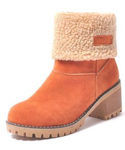 Women's Block Heel Snow Boots