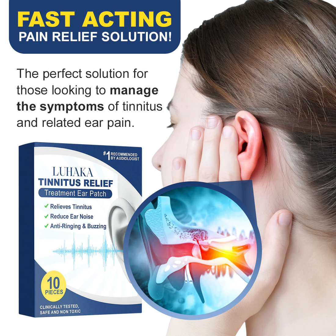 Luhaka Tinnitus Relief Treatment Ear Patch